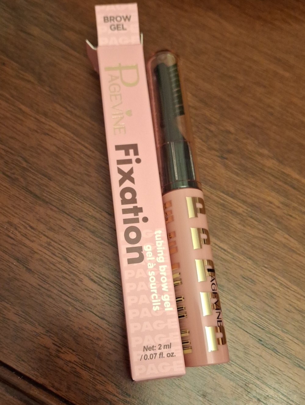 Pagevine Fixation Tubing Brow Gel 2ml w Brush/Comb New